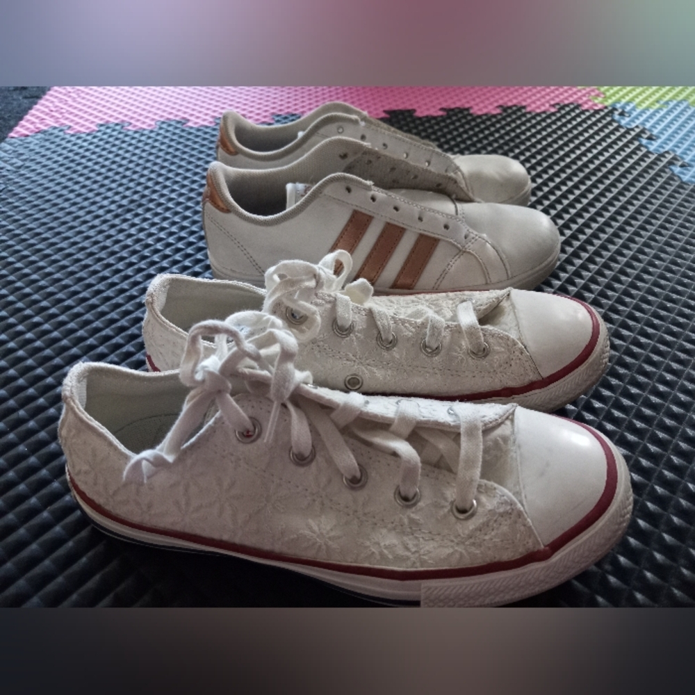 Girls white sneakers lot size 2